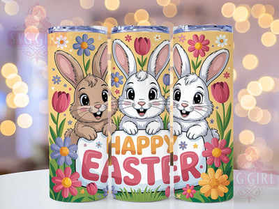 Happy Whimsical Easter Bunny Tumbler, Happy Bunny Tumbler, Cute Bunny Wrap, Whimsical Easter Wrap, Spring Bunny Wrap, Sublimation Design, Trendy Gift Idea Sublimation SvggirlplusArt 