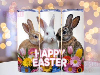 Happy Whimsical Easter Bunny Tumbler, Happy Bunny Tumbler, Cute Bunny Wrap, Whimsical Easter Wrap, Spring Bunny Wrap, Sublimation Design, Trendy Gift Idea Sublimation SvggirlplusArt 