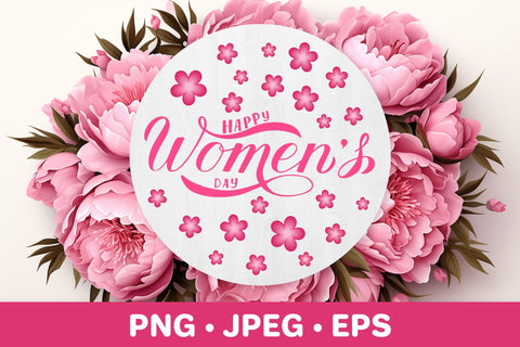 Happy Women’s Day floral sublimation design Sublimation LaBelezoka 