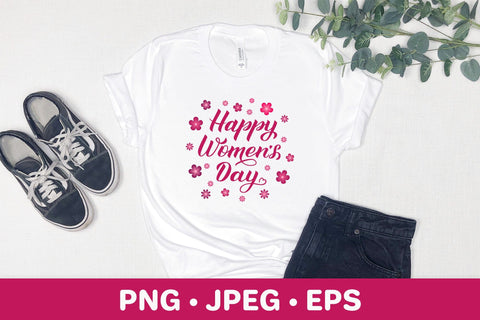 Happy Women’s Day hand lettered sublimation design Sublimation LaBelezoka 