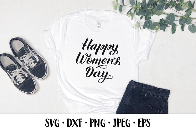 Happy Women’s Day hand lettered SVG. Womens Day card SVG LaBelezoka 