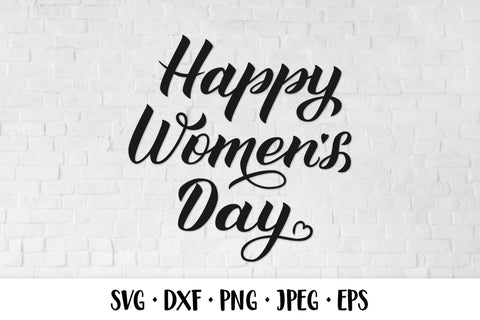 Happy Women’s Day hand lettered SVG. Womens Day card SVG LaBelezoka 