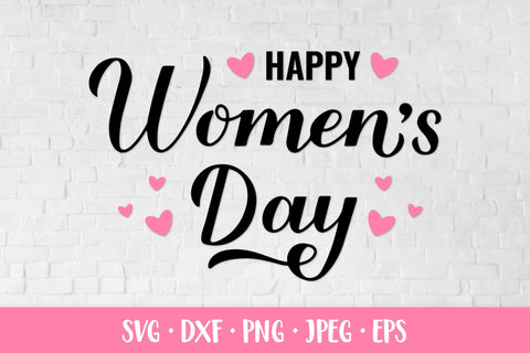 Happy Women’s Day hand lettered SVG. Womens Day sign SVG LaBelezoka 