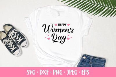 Happy Women’s Day hand lettered SVG. Womens Day sign SVG LaBelezoka 