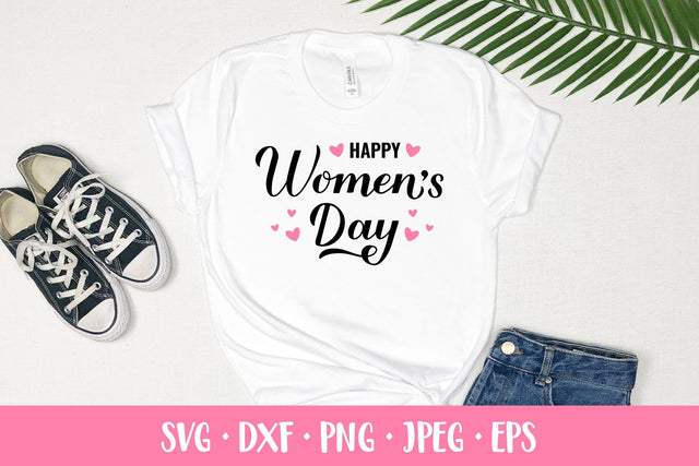 Happy Women’s Day hand lettered SVG. Womens Day sign SVG LaBelezoka 
