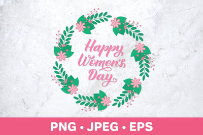 Happy Womens Day sublimation design. Women’s Day card Sublimation LaBelezoka 