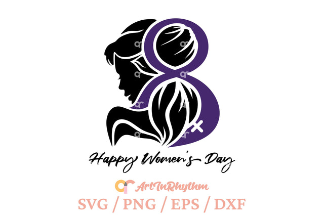 Happy Women's Day Svg, International Women's Day Svg, Women Svg, Purple Ribbon Svg SVG Artinrhythm shop 
