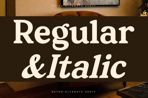 Harbor Nebula - Retro Alternate Serif Font Letterena Studios 