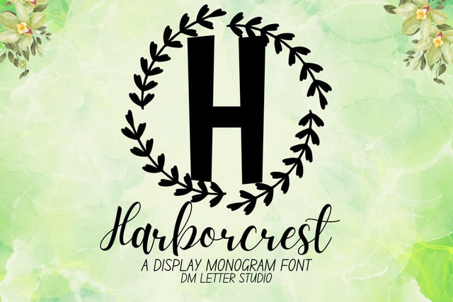 Harborcrest Monogram Font Font Dm Letter Studio 