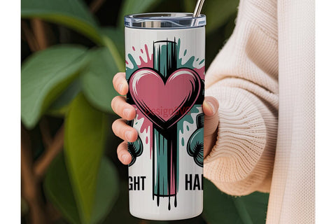 Hard Fought Tumbler Wrap Sublimation DesignSVG 
