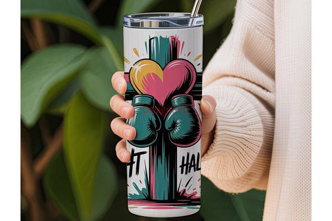 Hard Fought Tumbler Wrap Sublimation DesignSVG 