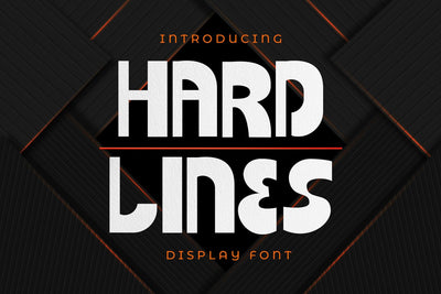 Hard Lines - Display Font Font Mozzatype 
