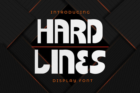 Hard Lines - Display Font Font Mozzatype 