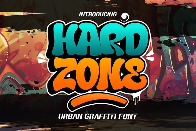 Hard Zone - Shadowed Graffiti Font Font Mozzatype 