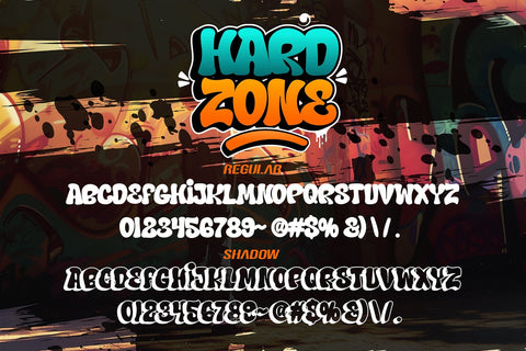 Hard Zone - Shadowed Graffiti Font Font Mozzatype 