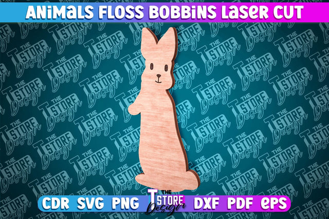 Hare Floss Bobbins Laser Cut | Laser Cut Design | CNC File SVG The T Store Design 