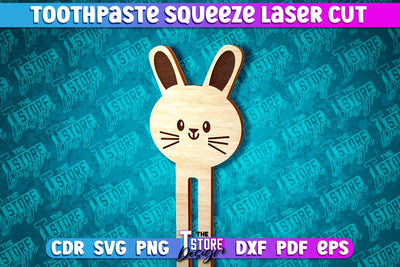 Hare Toothpaste Squeezer Laser Cut | Laser Cut SVG Design SVG The T Store Design 