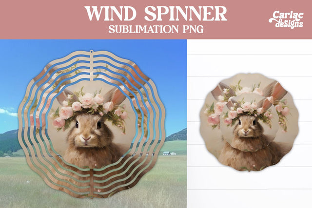 Hare Wind Spinner Sublimation Design Sublimation Carla C Designs 