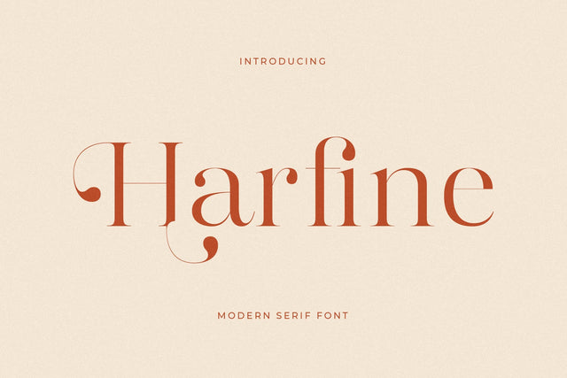 Harfine - Modern Serif Font Font Letterena Studios 