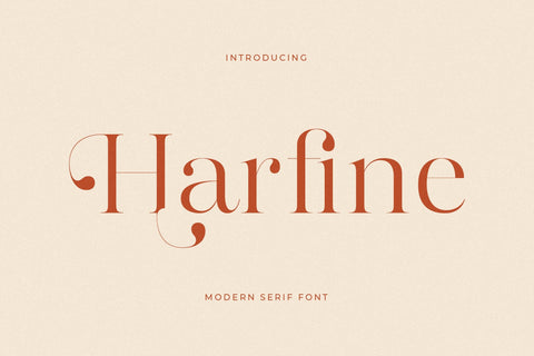 Harfine - Modern Serif Font Font Letterena Studios 