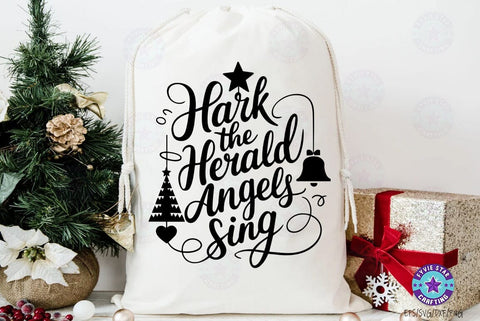 Hark the herald angels sing, Christmas Quote SVG Design, Christmas Sublimation T-shirt SVG FiveStarCrafting 