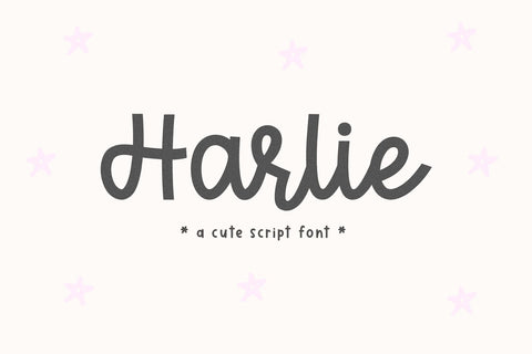 Harlie - Cute Script Font Font KA Designs 