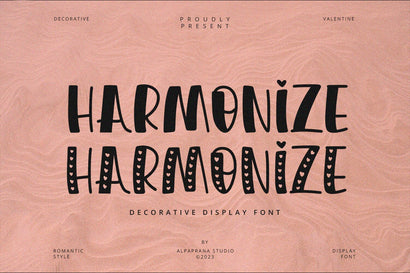Harmonize - Display Font Font Alpaprana Studio 