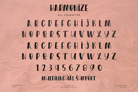 Harmonize - Display Font Font Alpaprana Studio 