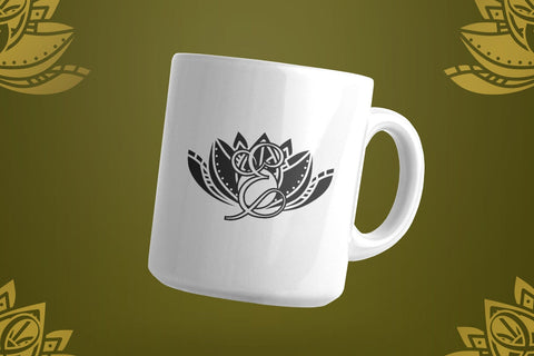 Harmony Lotus Mandala Monogram Font Dm Letter Studio 