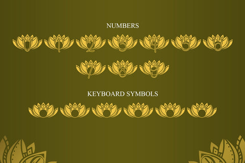 Harmony Lotus Mandala Monogram Font Dm Letter Studio 