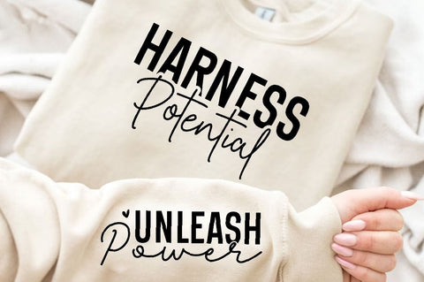 Harness Potential Sleeve SVG Design, Inspirational sleeve SVG, Motivational Sleeve SVG, Positive Sleeve SVG SVG Regulrcrative 