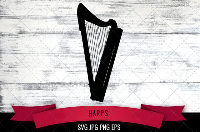 Harp SVG, Musical Instrument SVG SVG Loveleen Kaur 