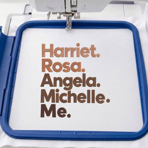Harriet Rosa Angela Michelle Me Embroidery Design – Black History Women Empowerment Inspirational Machine Embroidery File Embroidery/Applique DESIGNS PatternFeed8 