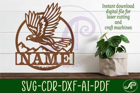 Harris Hawk name sign svg laser SVG APInspireddesigns 