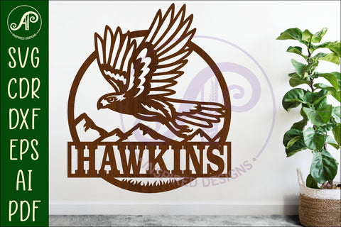 Harris Hawk name sign svg laser SVG APInspireddesigns 