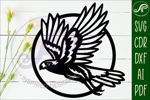 Harris hawk wall sign svg laser cut design SVG APInspireddesigns 