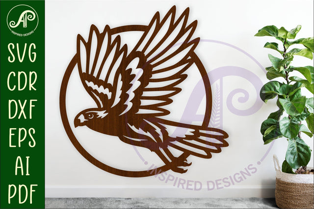 Harris hawk wall sign svg laser cut design SVG APInspireddesigns 
