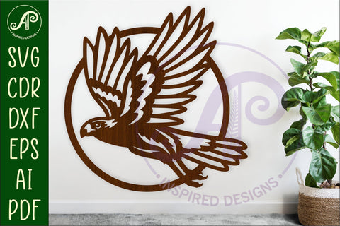 Harris hawk wall sign svg laser cut design SVG APInspireddesigns 