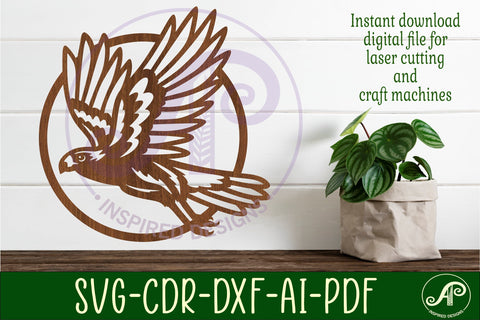Harris hawk wall sign svg laser cut design SVG APInspireddesigns 