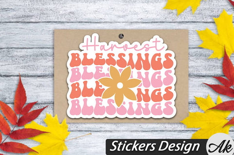 Harvest Blessings Stickers Design SVG akazaddesign 
