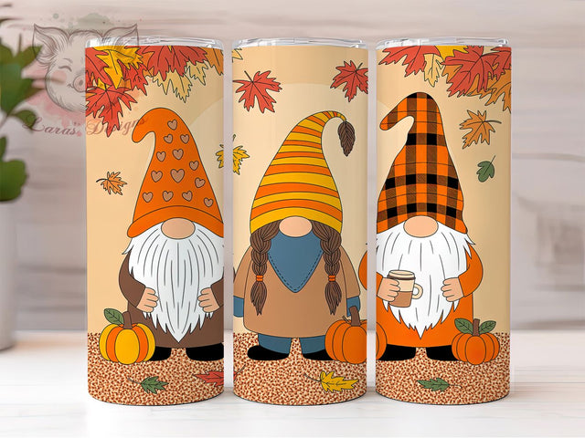 Harvest Fall Gnome Tumbler Wrap, Fall Gnome Png, 20oz Skinny Tumbler, Sublimation Download, Autumn Tumbler Design, Farmhouse Tumbler, Harvest Gnome Tumbler Sublimation Lara' s Designs 