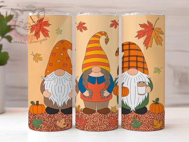 Harvest Fall Gnome Tumbler Wrap, Fall Gnome Png, 20oz Skinny Tumbler, Sublimation Download, Autumn Tumbler Design, Farmhouse Tumbler, Harvest Gnome Tumbler Sublimation Lara' s Designs 