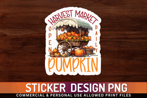 Harvest market open Sticker Design Sublimation Regulrcrative 