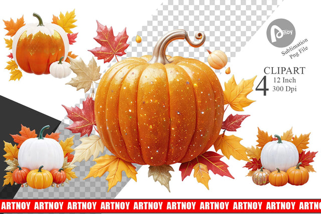 Harvest Pumpkin Clipart Sublimation artnoy 