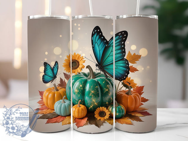 Harvest Pumpkin Fall Tumbler Wrap, Pumpkin Tumbler Png, 20oz Skinny Tumbler, Autumn Tumbler Png, Sublimation Design, Tumbler Wrap Download, Harvest Tumbler Wrap Sublimation ToriDesigns 