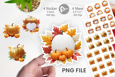 Harvest Pumpkin Sticker Sublimation artnoy 
