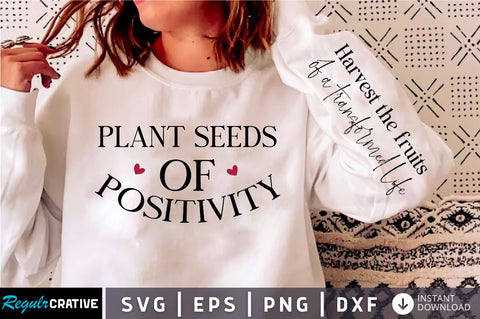 Harvest the fruits of a transformed life Sleeve SVG Design,Positive Sleeve SVG SVG Regulrcrative 