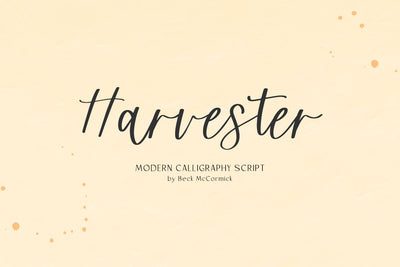 Harvester Script Font Beck McCormick 