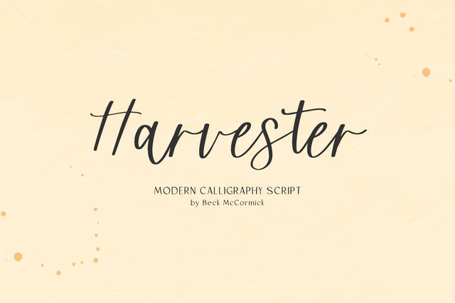 Harvester Script Font Beck McCormick 