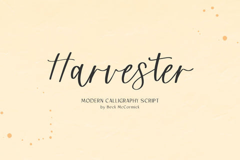 Harvester Script Font Beck McCormick 